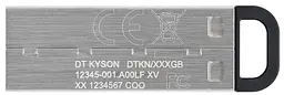 Flash Drives DataTraveler Kyson 256GB USB 3.2 (DTKN/256GB) Silver/Black Kingston teh0023321 - мініатюра 4