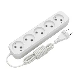 Мережевий подовжувач Electrum C-ES-1816 3.0m 5 роз, white (C-ES-1816)
