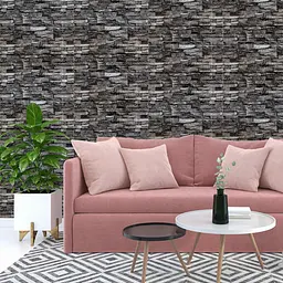 Самоклеюча декоративна 3D панель Sticker Wall 700x770x5мм Сірий цегла піщаник 059 SW-00000178 - мініатюра 5
