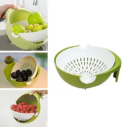Миска ковш друшляк 2 в1 MESH STRAINER Drain Basket Зелений 84557 - мініатюра 2