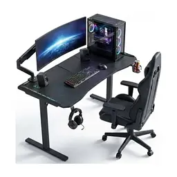 Комп'ютерний стіл GT Racer T-1452 Black (T-1452 (140x60x73) Black) - мініатюра 7