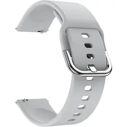 Ремінець DK 22mm "L" Silicone Sport Band Classic для смарт-годинника Huawei, Samsung, Xiaomi (011018) (grey)