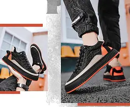 Кеди Grogu Розмір 41 (довжина устілки 260 мм) Black-Orange - мініатюра 8