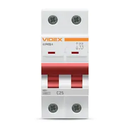Автоматичний вимикач Videx RS4 RESIST 2п 25А С 4,5кА (VF-RS4-AV2C25) - мініатюра 2