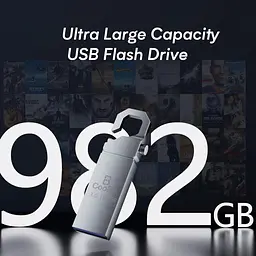 Флеш-накопичувач CooBo USB 3.0 982 ГБ водонепроникний, металевий, високошвидкісна передача даних - мініатюра 2