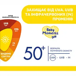 Крем сонцезахисний Chicco Baby Moments Sun SPF 50+, мінеральний, 75 мл (11259.00) - мініатюра 5