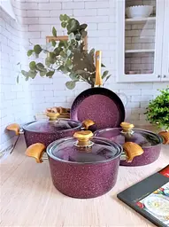 Набір посуду O.M.S. Collection 3105 Purple 7 предметів - мініатюра 3