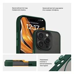 Чехол для Apple iPhone 15 Pro, Uniq MagCase, зеленый, противоударный, панель-накладка с MagSafe, ударопрочный TPU+PC, с магнитом MagSafe, поддержка полноценной беспроводной зарядки, ArmorStandart (ARM75322) - мініатюра 3