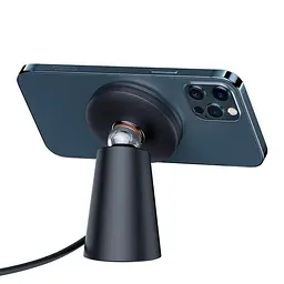Зарядний пристрій Qi BASEUS Simple Magnetic Stand Wireless Charger 15W Max (CCJJ000001) чорний - мініатюра 2