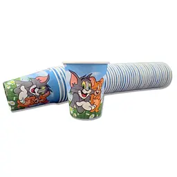 Паперові склянки кольорові ST 175 мл "TOM and JERRY" (50 шт.) - мініатюра 2
