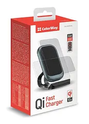 Бездротовий зарядний пристрій ColorWay Wireless Stand 10W Blue (CW-CHW30Q-BL)