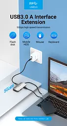 Док-станція USB3.1 Type-C - HDMI/VGA/USB 3.0/PD 100W Hub 4-in-1 Vention (TOAHB) - мініатюра 2