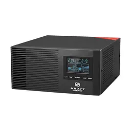 Інвертор Kraft KRF-AVR600VA/500W-12V з правильною синусоїдою під зовнішній акумулятор (42-00094) - мініатюра 1