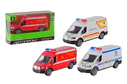 Іграшковий мікроавтобус металевий Автопром AP7424, 3 види, коробка 13х4х11см