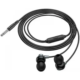 Навушники Hoco Delighted metal universal earphones with microphone M98 чорні - мініатюра 9