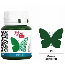 Акрил для декору Rosa Talent 20мл матовий зелений 20013/9153 - мініатюра 1