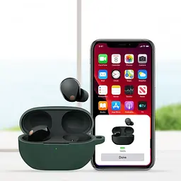 Чохол для навушників BeCover Silicon для Sony WF-1000XM5 Dark Green (710182) - мініатюра 4