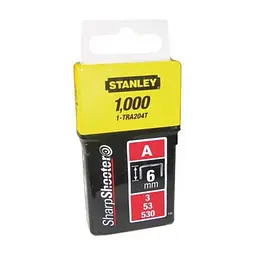 Скоби Stanley Light Duty тип а, 6мм, 1000шт (1-TRA204T)