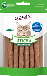 Ласощі для котів Dokas Sticks з філе лосося