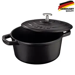 Каструля чавунна з кришкою KELA Calido чорна 21 см 2,5 л (12470) - мініатюра 3