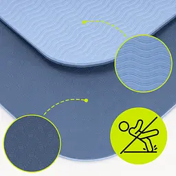 Килимок спортивний Actiget TPE 183 x 61 x 0.6 см для йоги та фітнесу ACT0021 Blue/Sky Blue - мініатюра 8