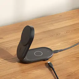 Зарядний пристрій Belkin UltraCharge 2-in-1 Foldable Magnetic Charging 25Вт, чорний (WIZ039KQBK) - мініатюра 4