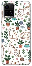 TPU чехол Demsky Cats pattern для Vivo Y21 / Y33s