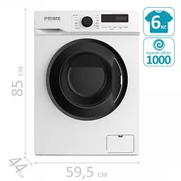 Пральна машина Prime Technics PWF 6109 IB автоматична - мініатюра 2