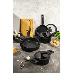 Ківш Krauzer Eco Line, з кришкою, з двома обідками, 16 см, 1,2 л (78128) - мініатюра 13