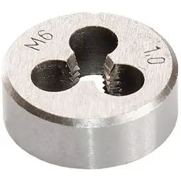 Плашка кругла метрична ручна Mastertool M6 x 1.0 мм