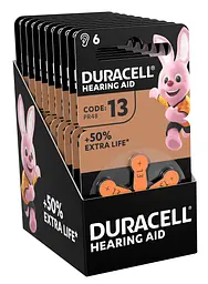 Батарейки для слухових апаратів Duracell розмір 13, 6 шт. (6425673) - мініатюра 10
