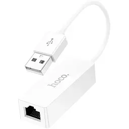 Перехідник - мережева карта Hoco UA22 Acquire Usb ethernet adapter (100 Mbps)