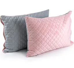 Чохол на подушку Руно 50х70 VeLour Pink and Grey ромб 382.55_Pink and Grey ромб - мініатюра 3