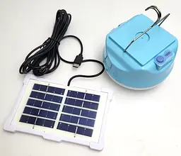 Акумуляторна кемпінгова LED лампа світильник із сонячною панеллю та гачком 3 режими до 7 годин світіння ліхтар CCLamp CL023-30 Solar Light - мініатюра 4