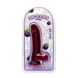 Фалоімітатор з ароматом ожини - Toyz4lovers Delicious Dildo Berries, 18 см - мініатюра 1