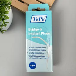 Зубна нитка TePe Bridge & Implant (суперфлос), 30 шт