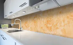 Кухонний фартух Happy Pocket Медовий мармур Камінь вінілова для кухні 65х250 см Помаранчевий Z184056 - мініатюра 5