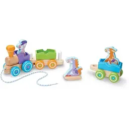 Потяг з тваринами Melissa & Doug дерев'яний (MD14608) - мініатюра 3