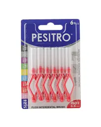Набір міжзубних йоржиків Pesitro Flexi 0.9 мм, 6 шт