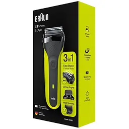 Електробритва Braun 300BT Series 3 black/green (6587832) - мініатюра 3
