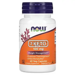 DHEA 7-KETO 100 mg 60 Veg Capsules NOW vit0006691