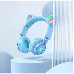Бездротові навушники Hoco W39 Cat Ear Bluetooth блакитні 6931474779250 - мініатюра 3