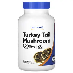 Комплексы грибов Turkey Tail Mushroom 120 Capsules Nutricost vit0005610