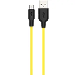 USB Cable Hoco X21 Silicone MicroUSB Black/Yellow 1m