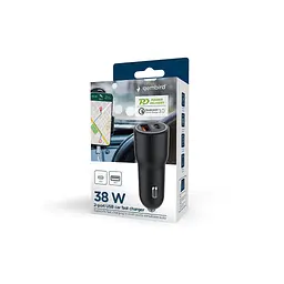 Зарядное устройство для Gembird 1xUSB-C PD20W + 1xUSB QC3.0 car adapter black (TA-UC-AC2PDQC38-CAR-01) - миниатюра 8