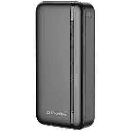 Батарея універсальна ColorWay 20 000 mAh Portable Charger (USB/QC3.0 + USB-C/PD/22.5W) Black (CW-PB200LPB4BK-PD) - мініатюра 1