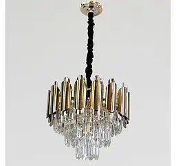 Компактна каскадна кришталева люстра Artlight 88128/400, золото, 6 ламп E14, Ø40,4 см, від 6-15 м² - мініатюра 2