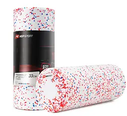 Роллер масажер (валик, ролик) Hop-Sport 3 в 1 EPP 33см HS-P033DYG білий