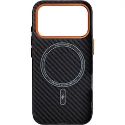 Чохол ArmorStandart LikeCarbon2 SE MagCase для Apple iPhone 17 Pro Black Orange (ARM89161) [156300] - мініатюра 2