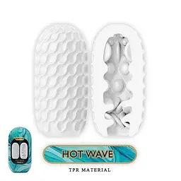 Мастурбатор Pretty Love Hot Wave Venus Egg Blue, 13,1 см - мініатюра 2